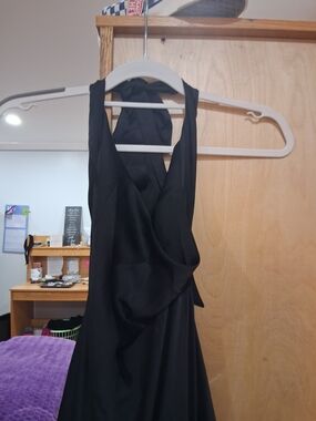 Express Black One-Shoulder Ruffle Dress